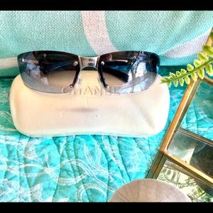 COPY - CHANEL light blue sunglasses with hard case